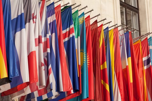 International flags,symbol of governments and states