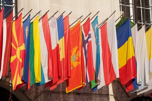 International flags,symbol of governments and states