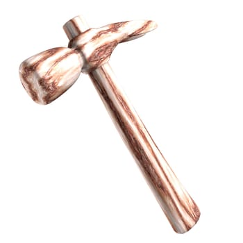 Hammer in marble isolated (3D made)