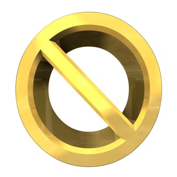 forbidden symbol in gold (3d made)