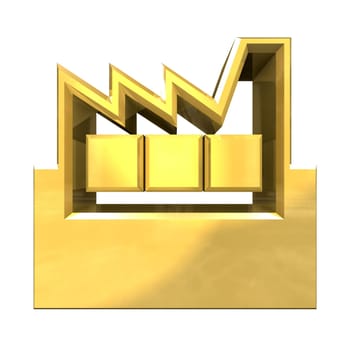Manufacturer Building Icon on a White Background - 3d made