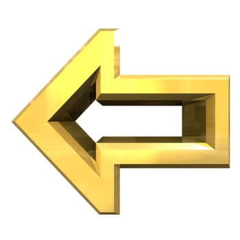 arrow symbol in gold - 3D made
