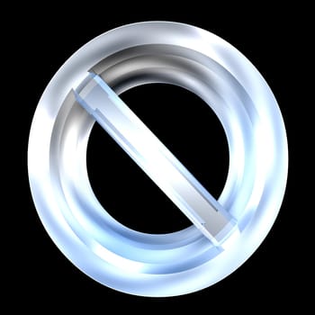 forbidden symbol in glass (3d made)