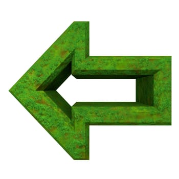 arrow symbol in grass - 3D made