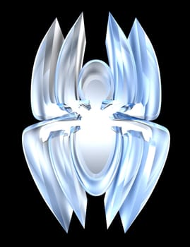 spider in glass - 3d made