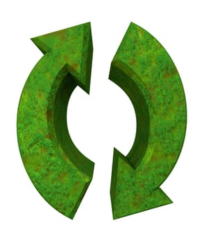 arrows symbol in grass - 3D made