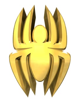 spider in gold - 3d made