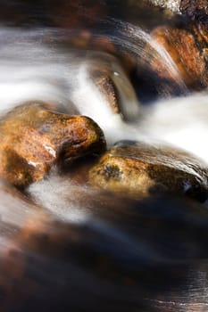Flowing water with selective focus