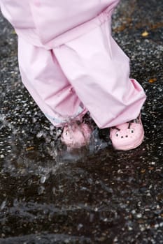 Baby Girl in a pool of water