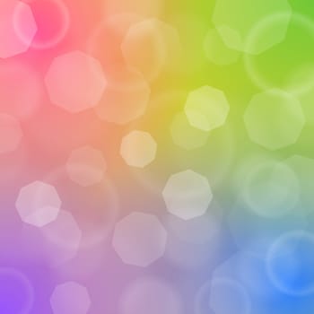 Vector Illustration of blured lights with red green blue and purple colors