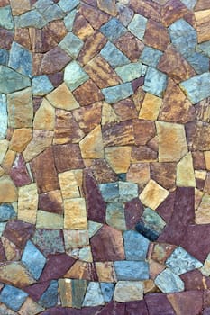 the colored Pattern of old stone Wall Surfaced