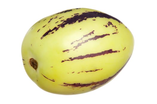 The Pepino, tropical fruit on white background