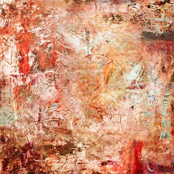 Mixed Media Abstract on Canvas Texture