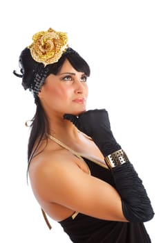 Beautiful samba dancer.  Dancing contest.