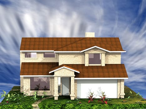 a very modern house