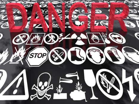 danger and symbol