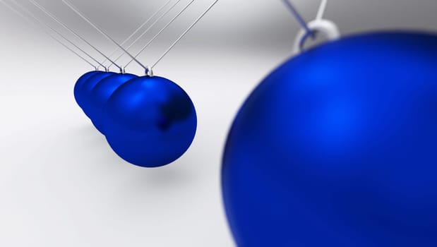 Newtonian Pendulum Blue Grey 01