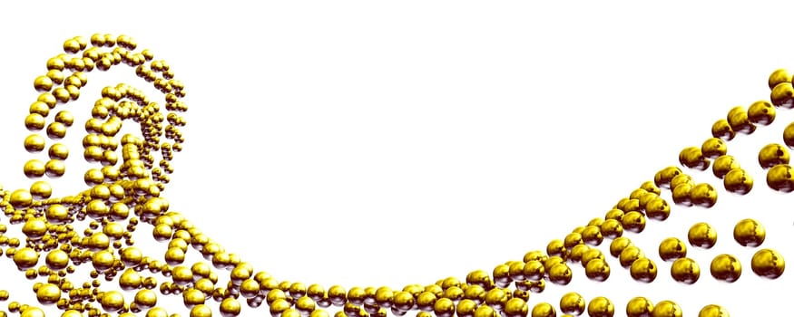 Abstract Sphere Formation Gold Yellow 1