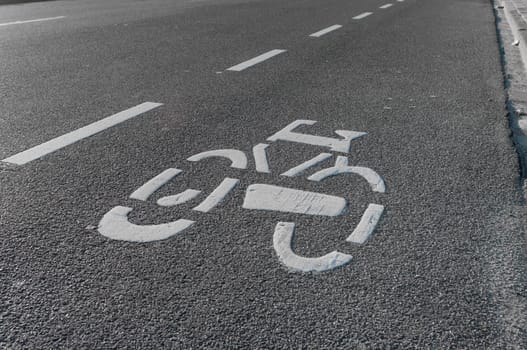 bicycle sign on street