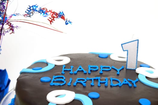 A birthday cake for the special little guy turning one today.