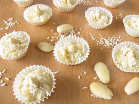 Homemade coconut chocolates