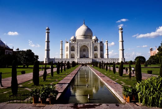 White marble Taj Mahal in India, Agra, Uttar Pradesh