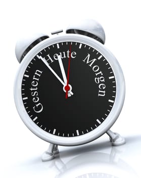 Tick Tack Concept Silver Black - Today Yesterday Tomorrow