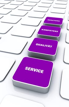 Cuboid Concept Violet - Consulting Competence Quality Service 2