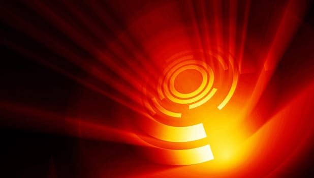3D Background - Hot Fire Circles