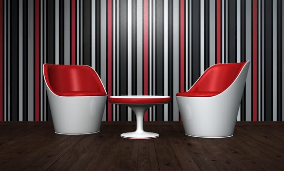 Relax Room red black white