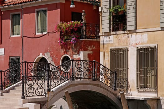 Venice,Ponte Giustinian on Calle Giustinian - Venice,Ponte Giustinian near Calle Giustinian