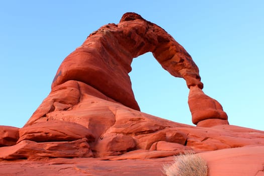 Delicate Arch at twilight in Arches National Park - Utah.