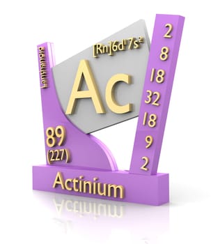 Actinium form Periodic Table of Elements - 3d made