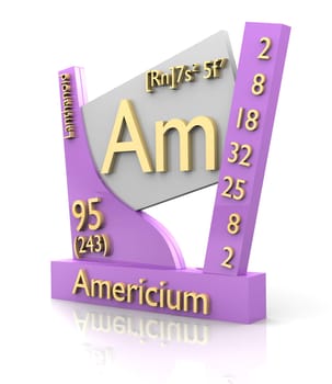 Americium form Periodic Table of Elements - 3d made