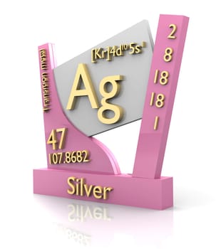 Silver form Periodic Table of Elements - 3d made
