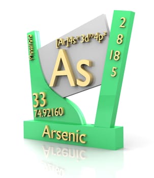 Arsenic form Periodic Table of Elements - 3d made