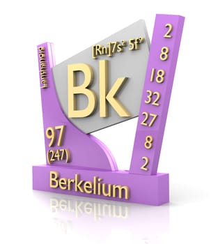 Berkelium form Periodic Table of Elements - 3d made