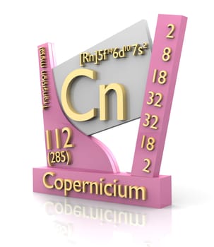 Copernicium form Periodic Table of Elements - 3d made