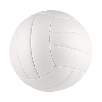 a white volleyball on white background