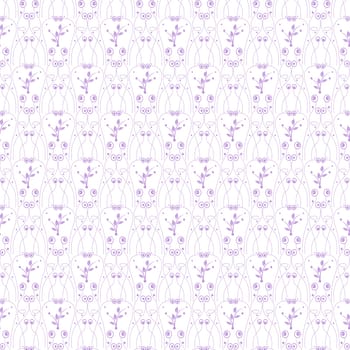Background of seamless floral and dots pattern