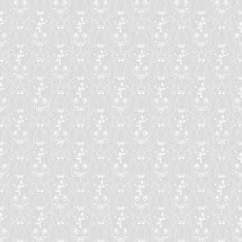 Background of seamless floral and dots pattern