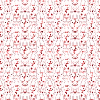 Background of seamless floral and dots pattern