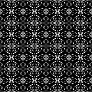 Background of seamless floral and dots pattern