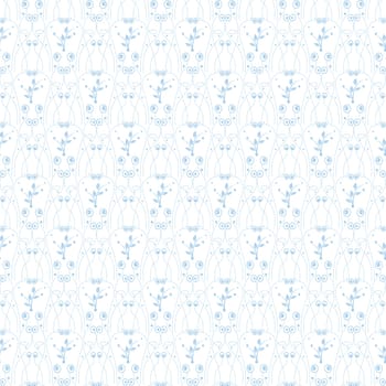 Background of seamless floral and dots pattern