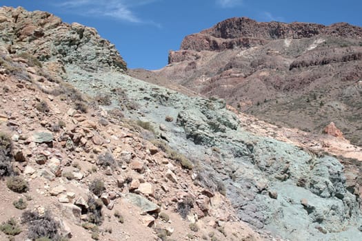 green phosphate deposit in the valley of teide