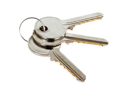 Front door key isolated on white background