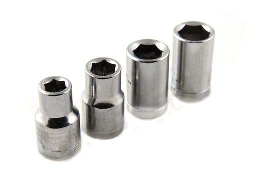 Socket Spanner Wrench Set on white background