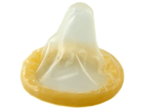 Condom isolated over white background