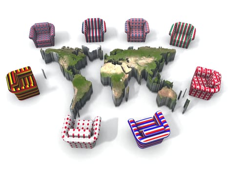 g8 and earth map