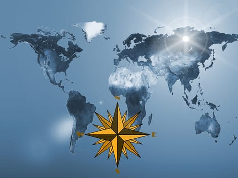 earth and compass